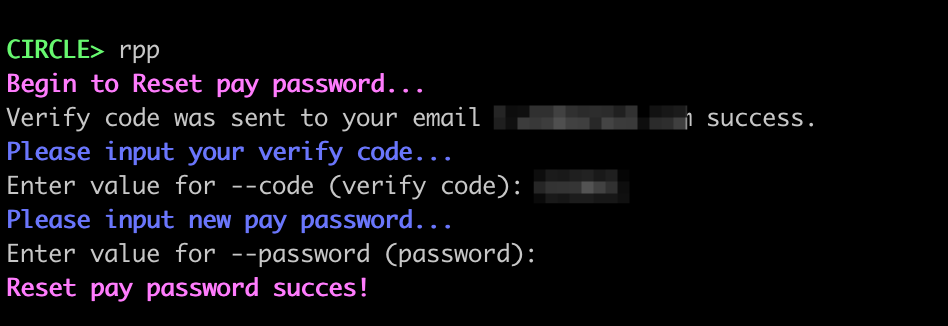 reset pay password